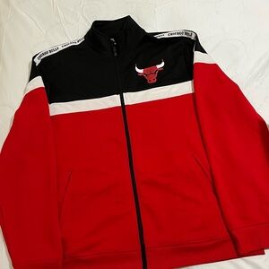 NBA Chicago Bulls Red and Black Track Jacket Men’s Size 2XL